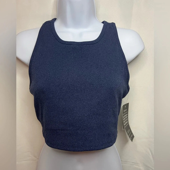 Royal blue Kensi Ribbed performance tank - Picture 6 of 9